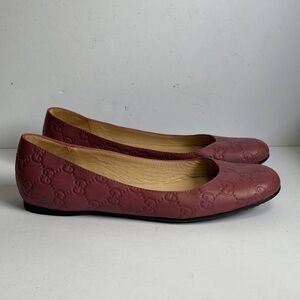 Gucci Micro Guccissima Ballet Flats in Pink Leather Size 36.5